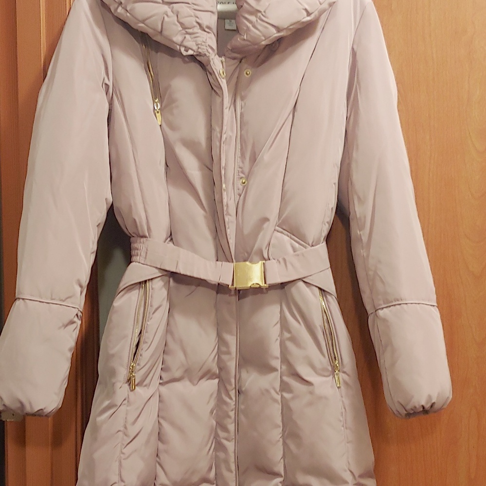 Rose Taupe Cole Haan trench coat